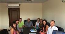 We discussed the 2014-2015 year sales budget with our Ukrainian distributor.